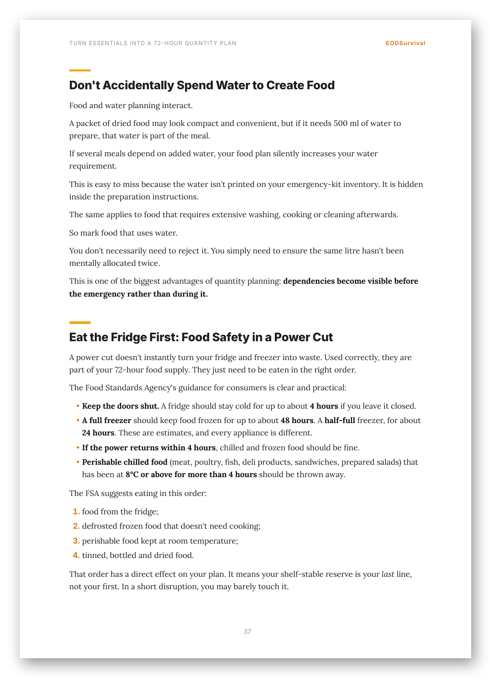 Food safety page preview