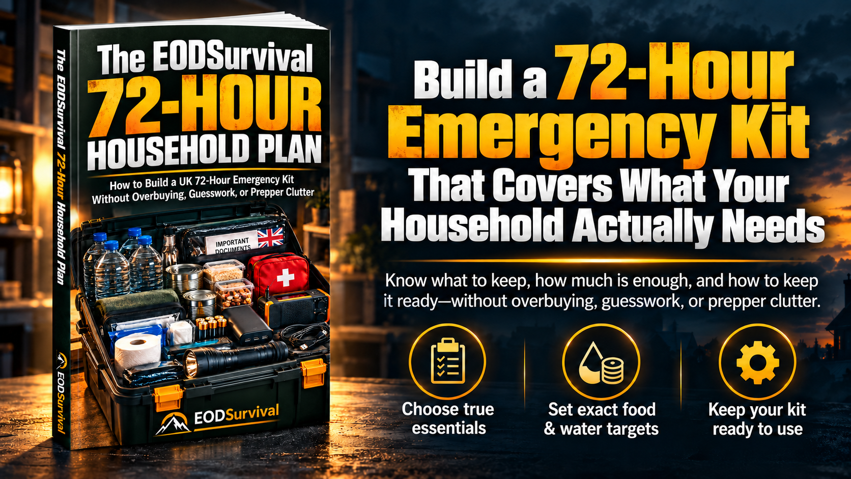 The EODSurvival 72-Hour Household Plan: build an emergency kit that covers what your household actually needs